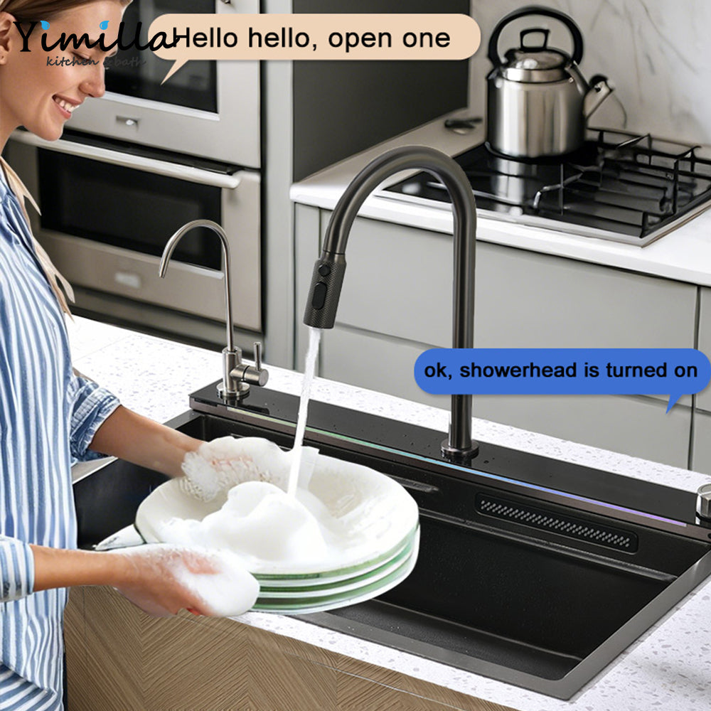 Professional Grade AI Voice Control Kitchen Sink - Large Size Smart Sink