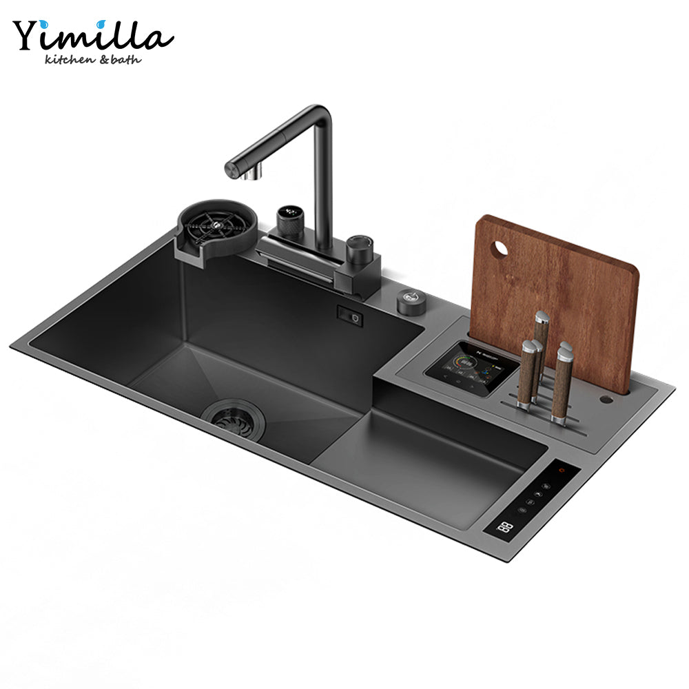 Smart Kitchen Sink with Catalyst Purification & Disinfection System - 304 Stainless Steel
