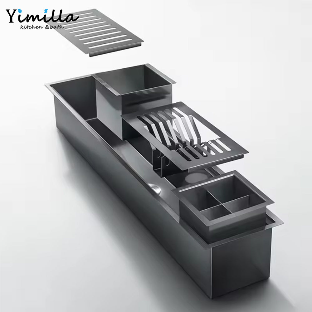 Dish Drying Rack for Kitchen Counter Stainless Steel Dish Rack with Drainboard