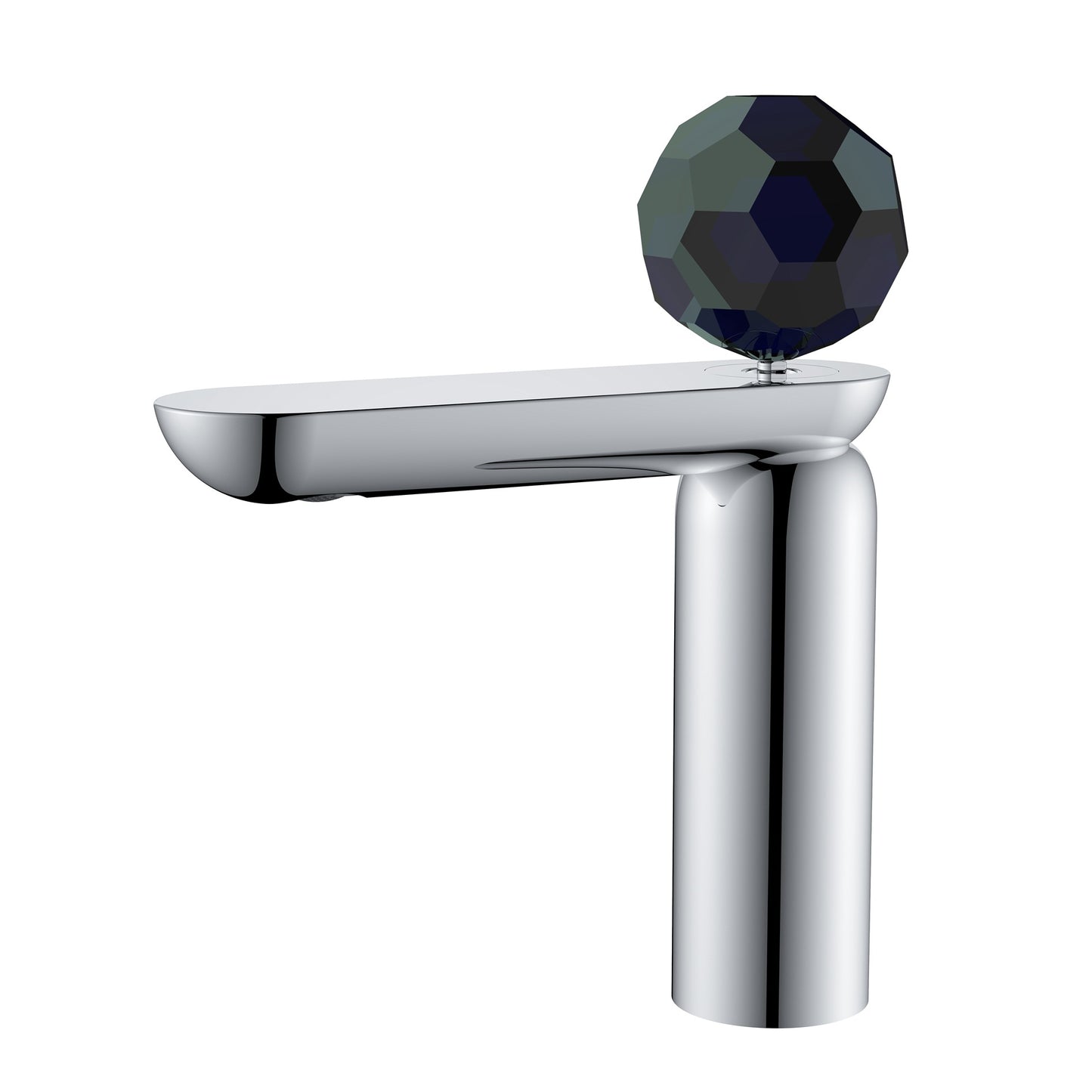 Italian Crystal Basin Faucet - Brushed Rose Gold Single Hole Art Faucet