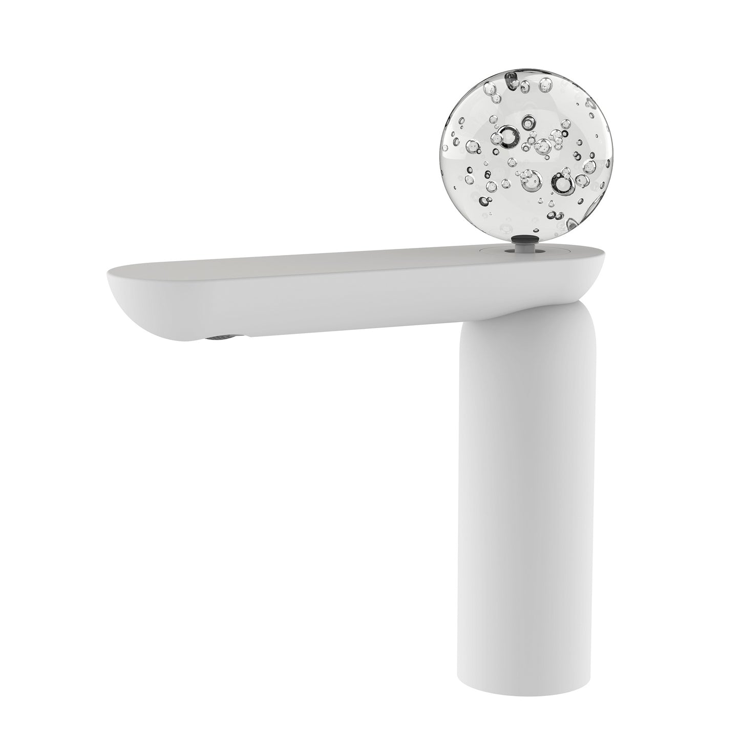 Italian Crystal Basin Faucet - Brushed Rose Gold Single Hole Art Faucet