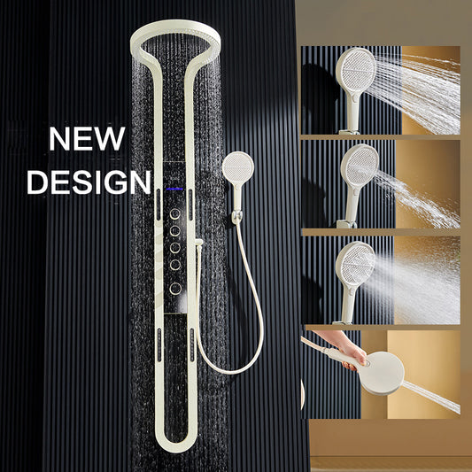 Rainfall Shower Panel System - Multi-Function Waterfall Shower Column with Mixer