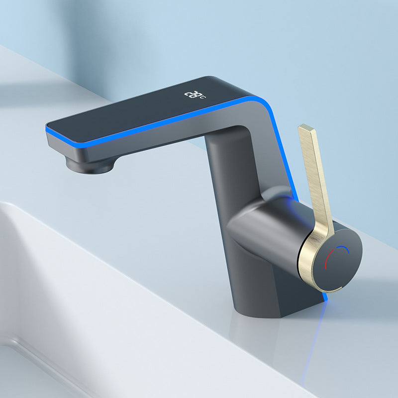 LED Smart Bathroom Faucet with 3-Color Temperature Display - Digital Water Tap