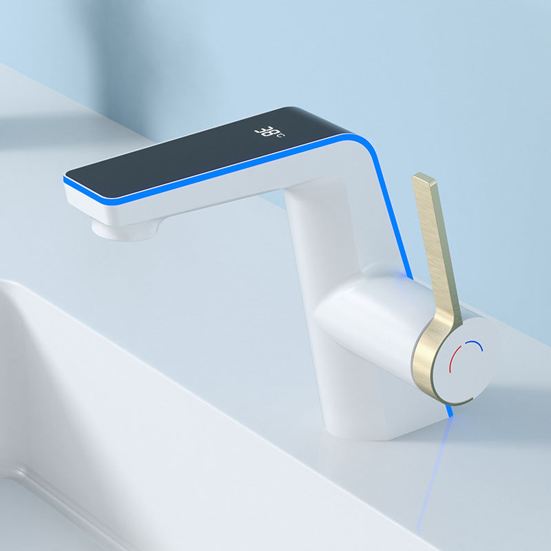 LED Smart Bathroom Faucet with 3-Color Temperature Display - Digital Water Tap