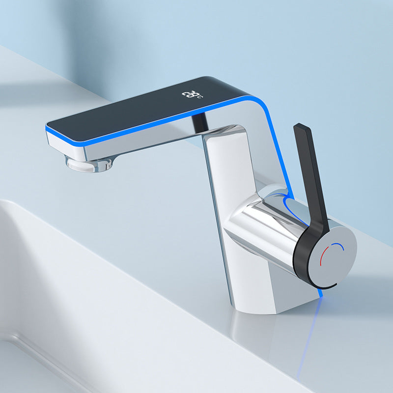 LED Smart Bathroom Faucet with 3-Color Temperature Display - Digital Water Tap