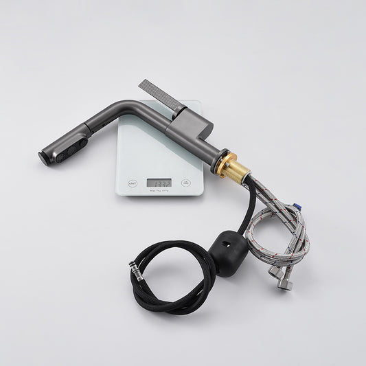 Smart Bathroom Faucet with Temperature Display - Pull-Out Sprayer & 360° Swivel Spout