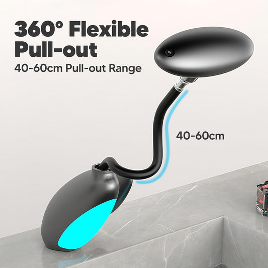 Smart LED Bathroom Faucet - 360° Rotating Pull-Out Basin Tap with Temperature Display