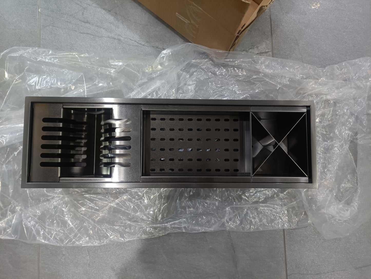 Premium Stainless Steel Dish Rack with Drainboard & Utensil Organizer