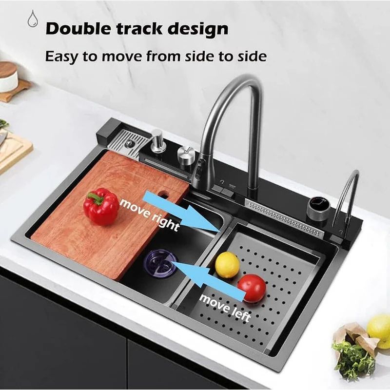 Luxury 304 Stainless Steel Kitchen Sink with Faucet - Rust-Proof Complete Set