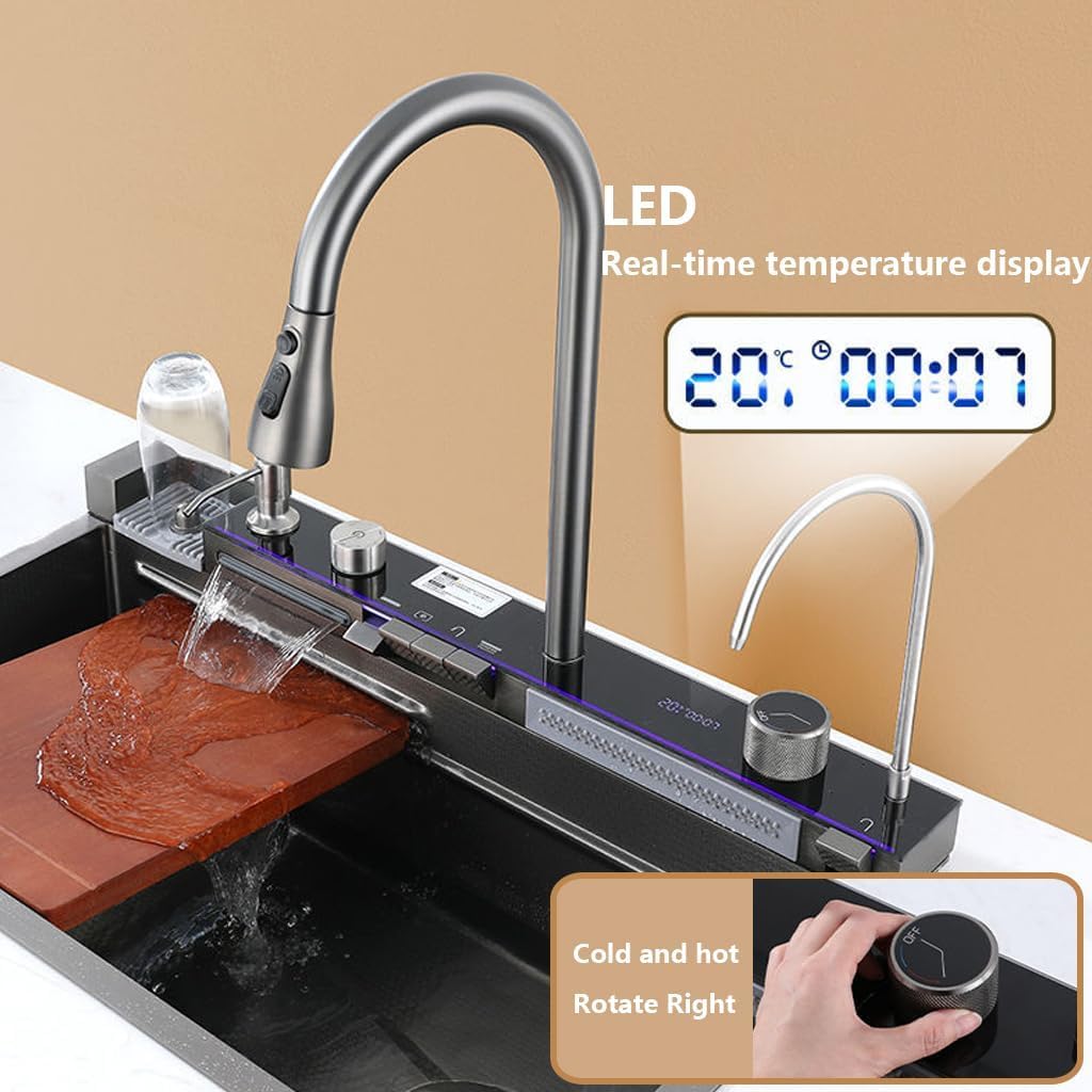 Luxury 304 Stainless Steel Kitchen Sink with Faucet - Rust-Proof Complete Set