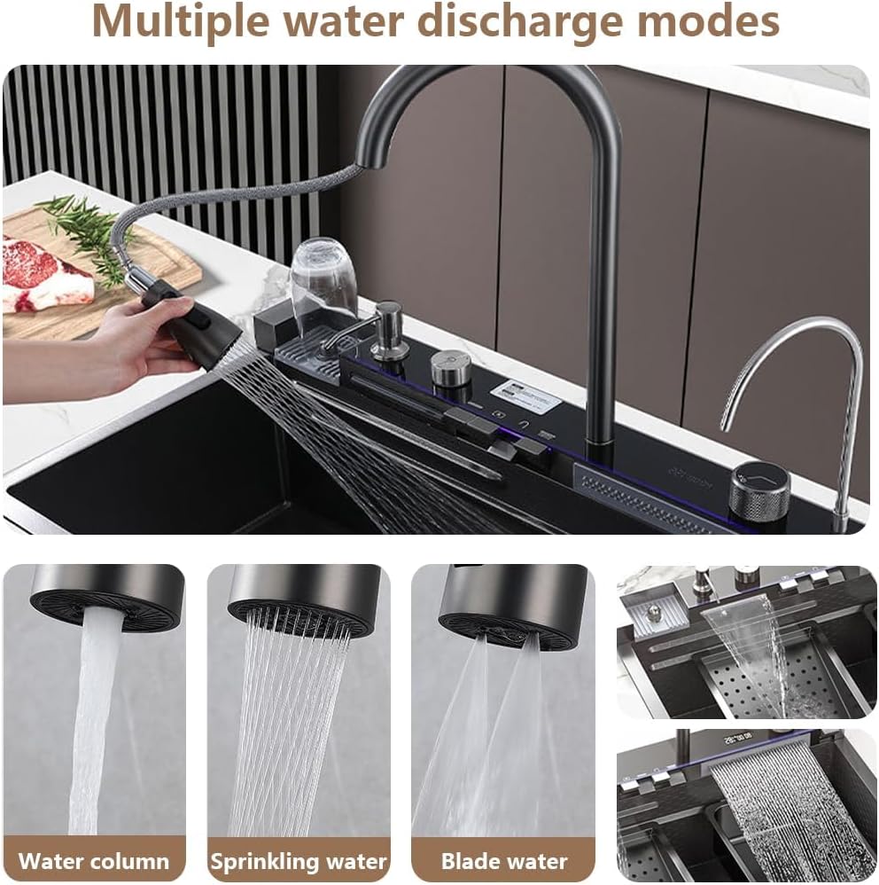 Luxury 304 Stainless Steel Kitchen Sink with Faucet - Rust-Proof Complete Set