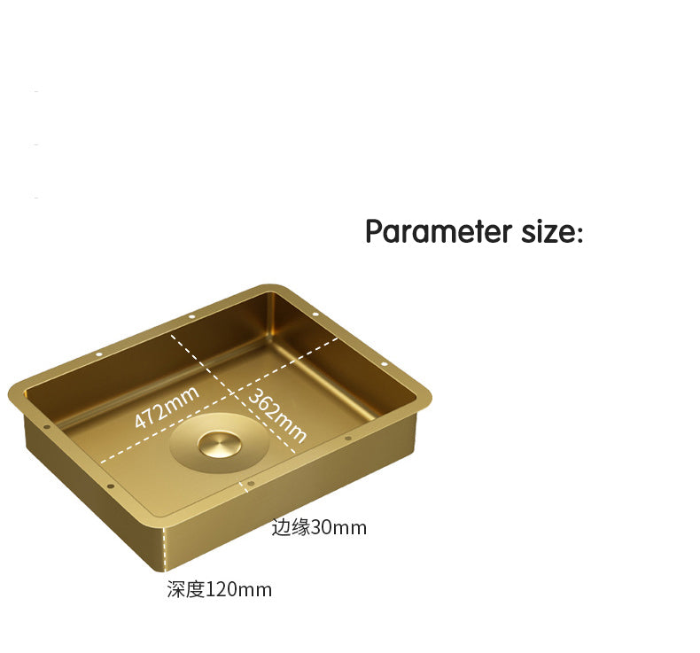 Luxury Rectangular Stainless Steel Undermount Bathroom Sink - Premium Wash Basin