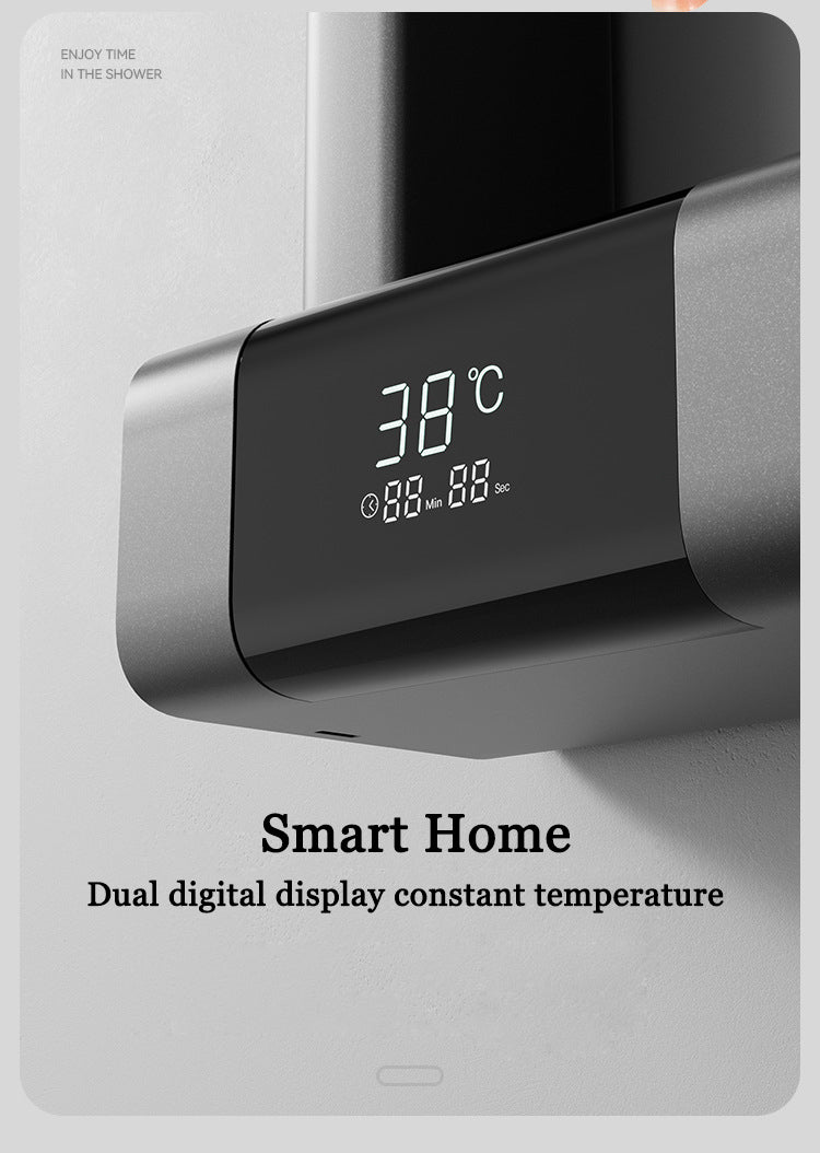 SH6008 Modern Thermostatic Shower System with Digital Display – Gun Gray