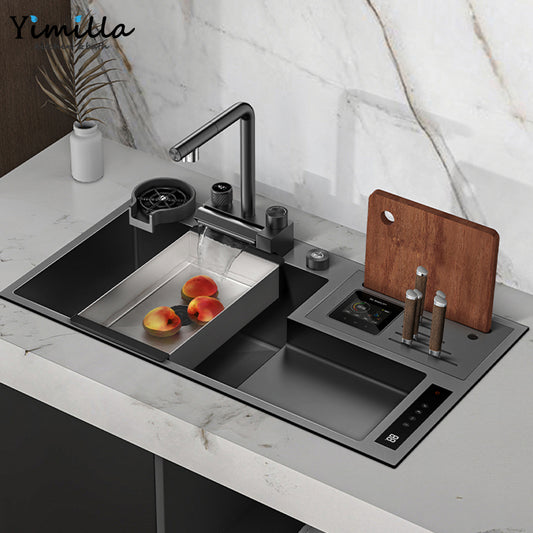 Smart Kitchen Sink with Catalyst Purification & Disinfection System - 304 Stainless Steel