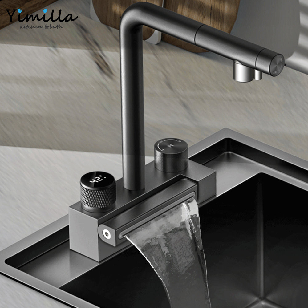 Smart Kitchen Sink with Catalyst Purification & Disinfection System - 304 Stainless Steel