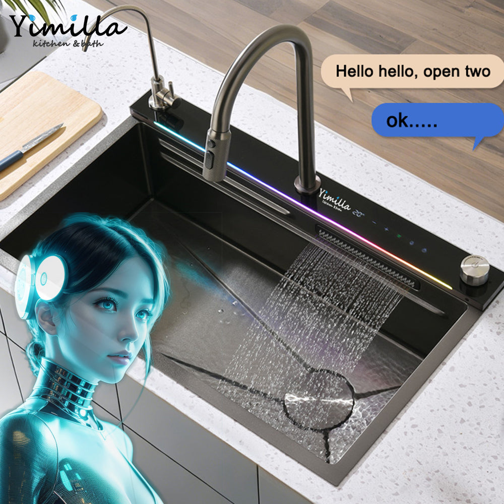 Professional Grade AI Voice Control Kitchen Sink - Large Size Smart Sink