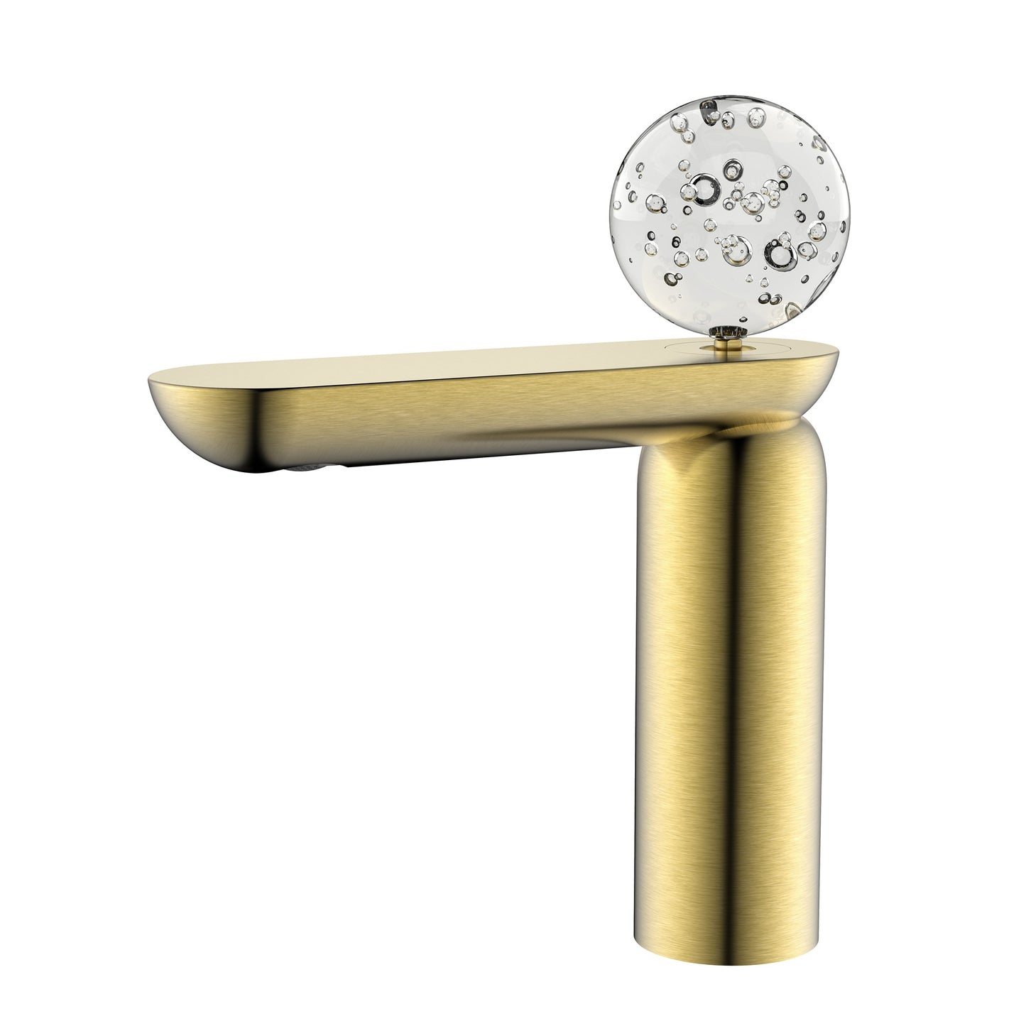 Italian Crystal Basin Faucet - Brushed Rose Gold Single Hole Art Faucet