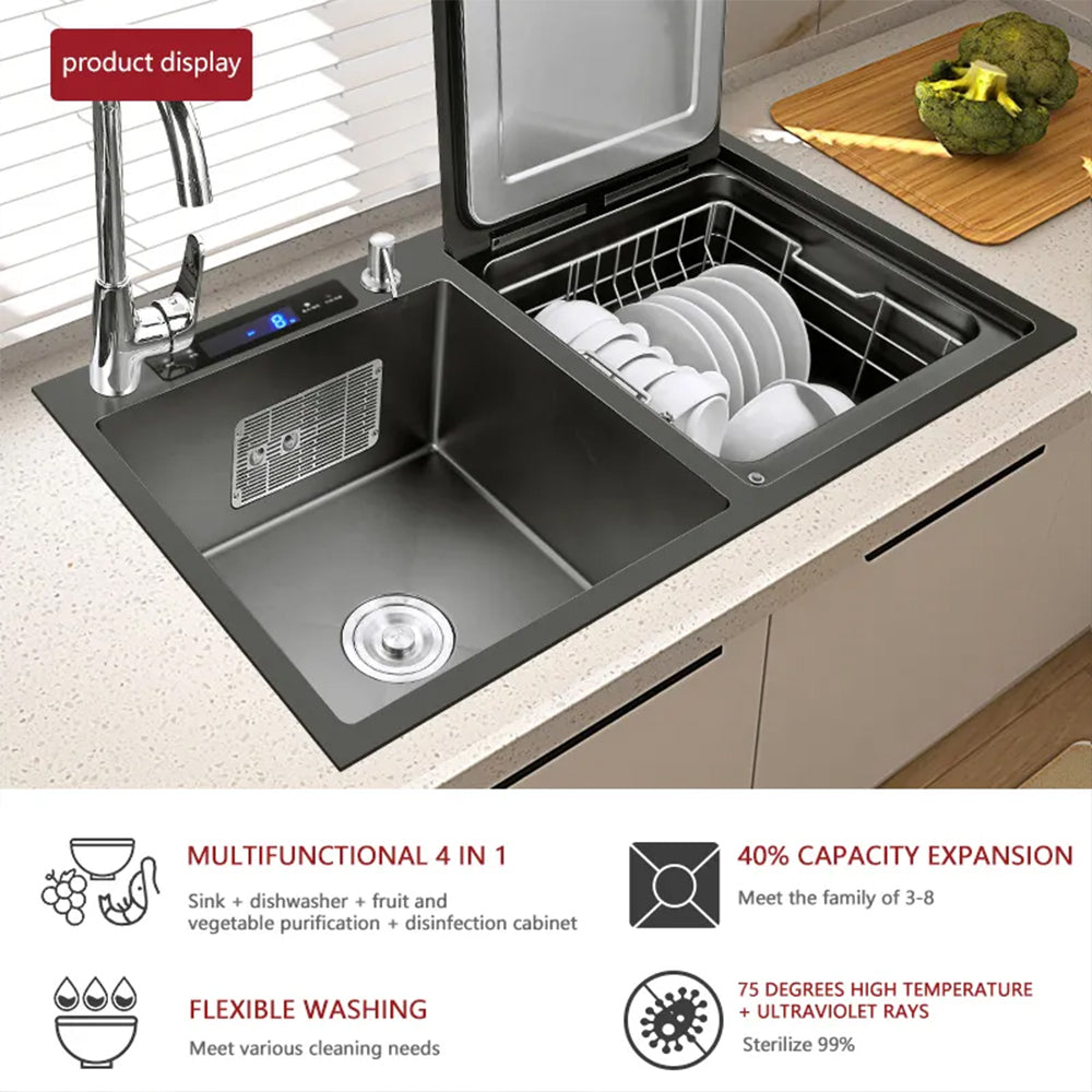 European Style Smart Kitchen Sink Ultrasonic Dishwasher - Yimilla Kitchen Appliances