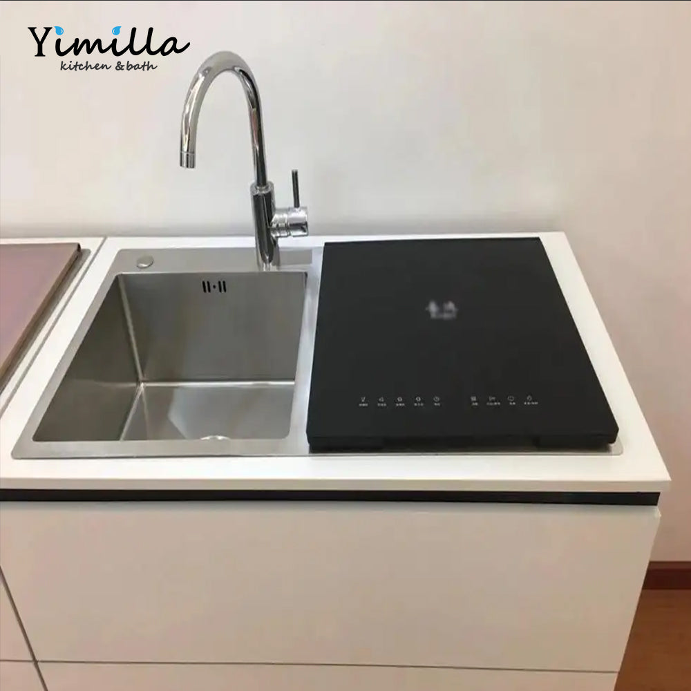 Smart Dishwasher Sink - Double Sink Stainless Steel Electric Dishwasher Kitchen Furniture Integration