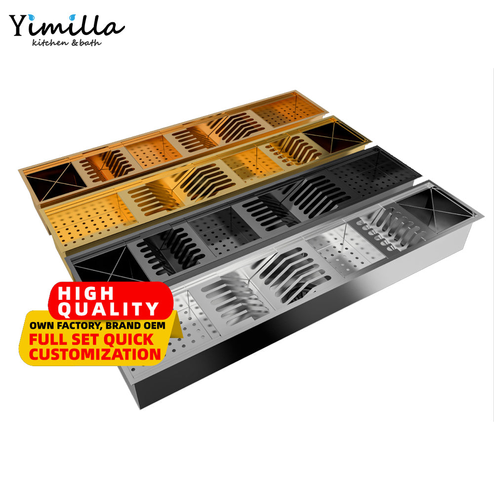 DY90185 Modern Stainless Steel Kitchen Dish Drying Rack with Utensil & Cup Holder