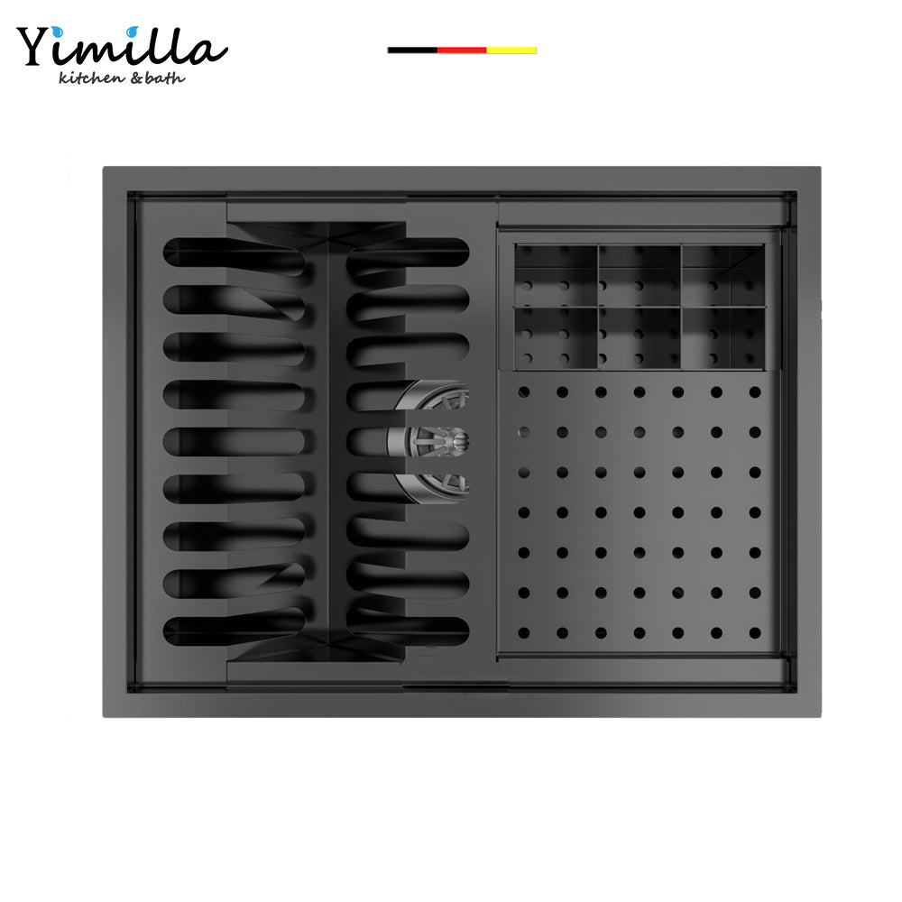Premium Large Capacity Stainless Steel Dish Rack with Drainboard - Kitchen Counter Organizer