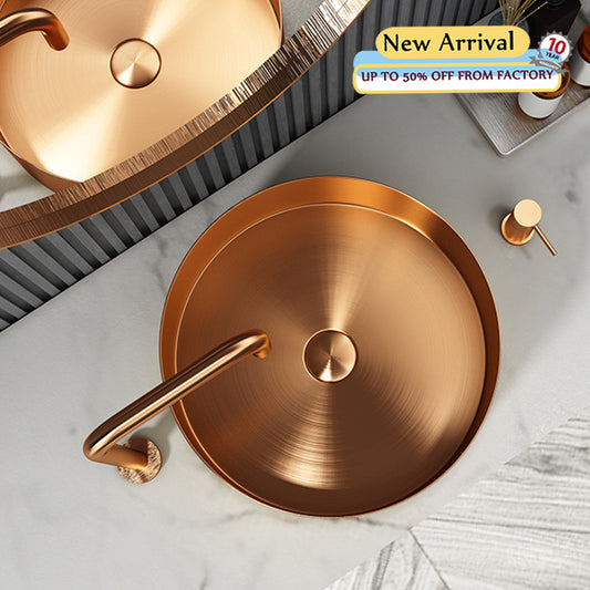 Luxury Above Counter Vessel Sink - Stainless Steel Bathroom Wash Basin