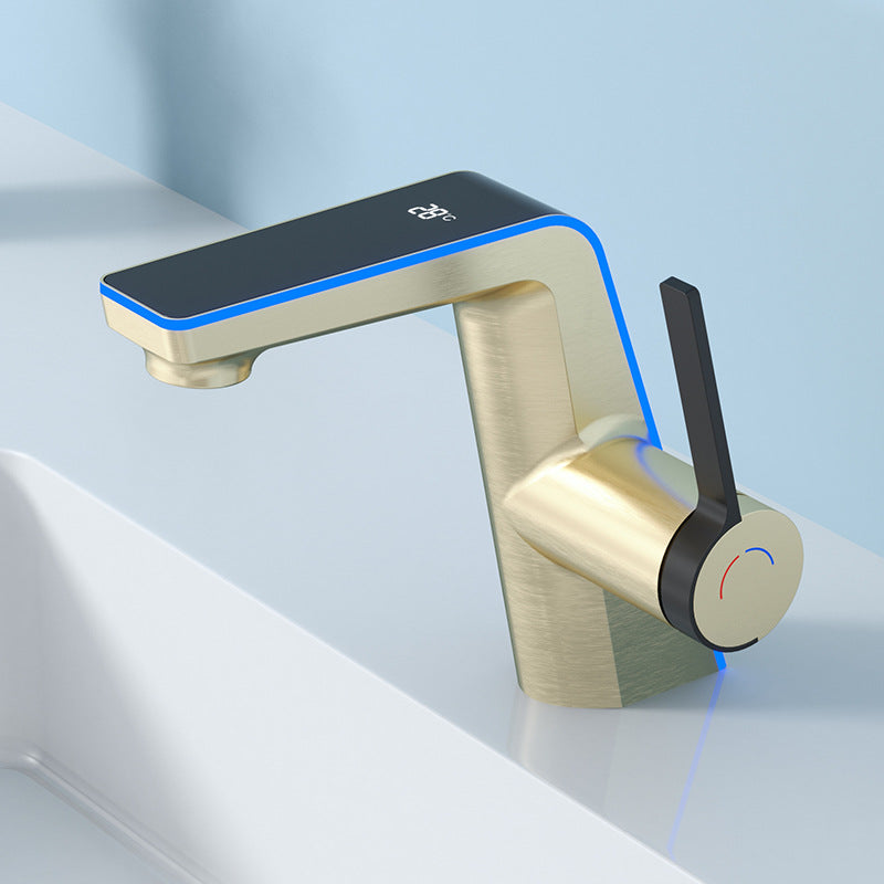 LED Smart Bathroom Faucet with 3-Color Temperature Display - Digital Water Tap