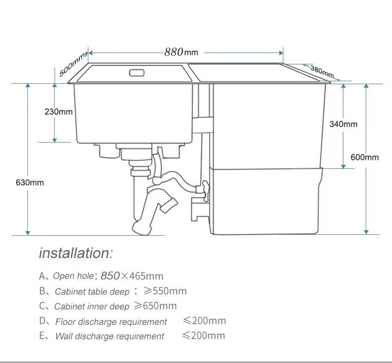 European Style Smart Kitchen Sink Ultrasonic Dishwasher - Yimilla Kitchen Appliances
