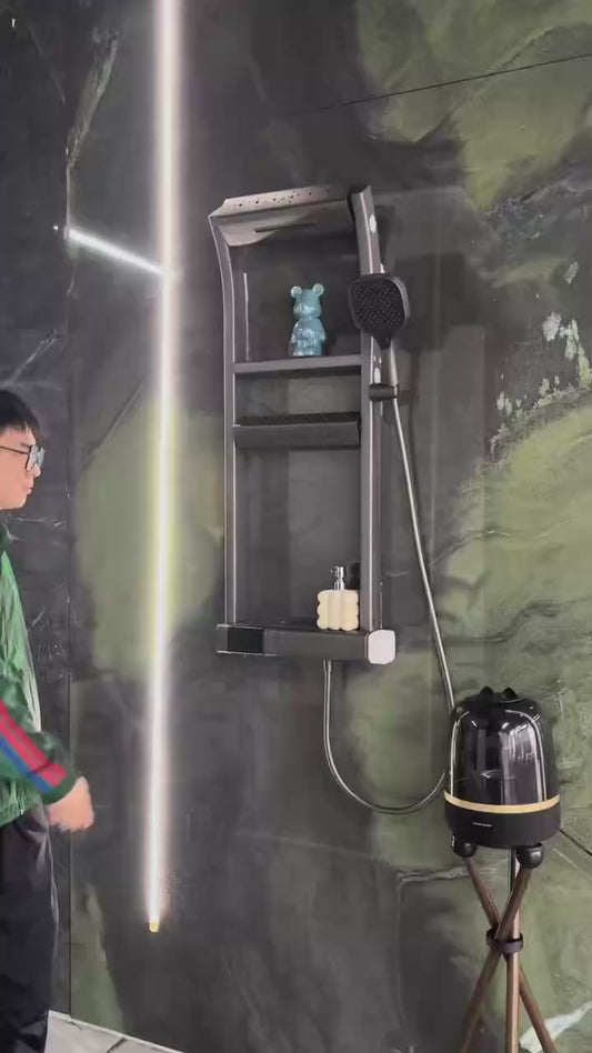 Premium Rain Shower System with Pressure Balance Valve - Multi-Function Shower Set