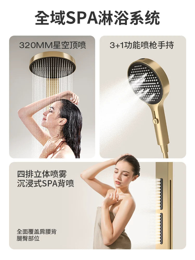 Luxury Multi-Function Shower Panel System with Rainfall Showerhead
