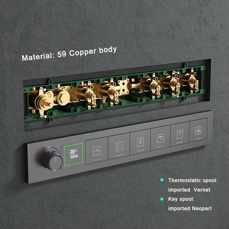 Dual Thermostatic Shower System - Multi-Function Luxury Bathroom Shower Set