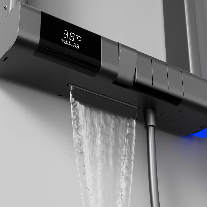 Premium Rain Shower System with Pressure Balance Valve - Multi-Function Shower Set