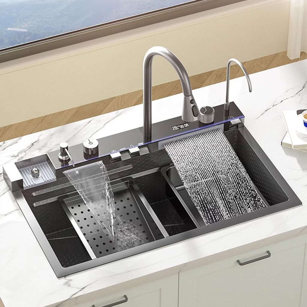 Luxury 304 Stainless Steel Kitchen Sink with Faucet - Rust-Proof Complete Set