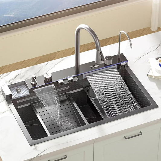 Luxury 304 Stainless Steel Kitchen Sink with Faucet - Rust-Proof Complete Set
